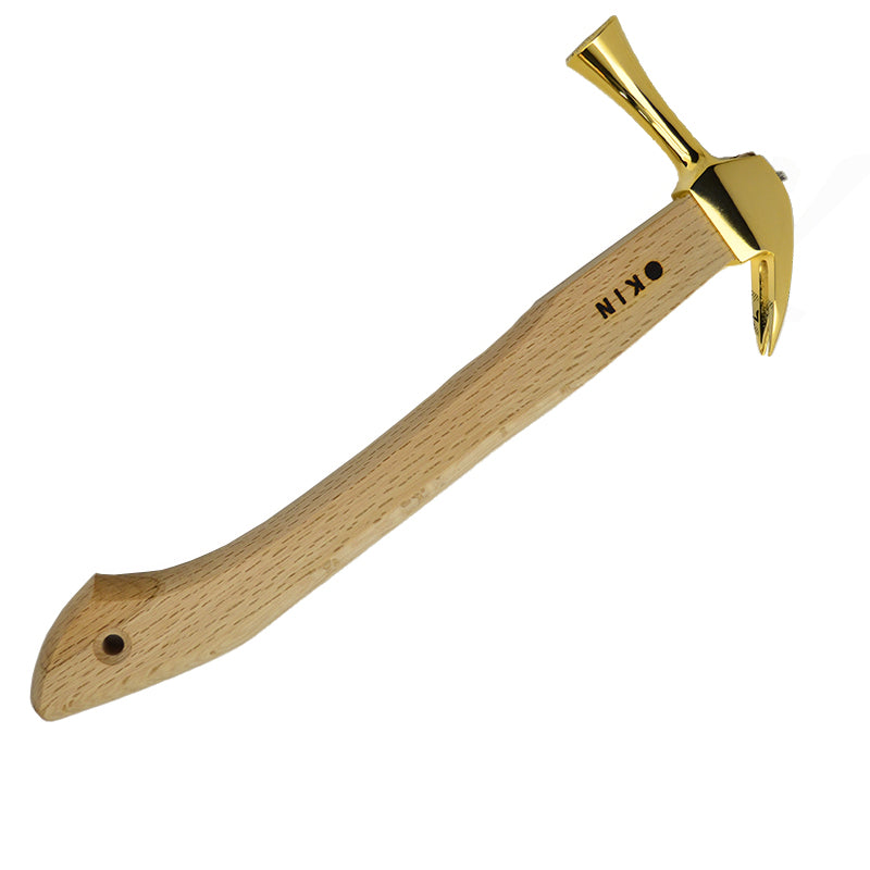 Marukin Kariwaku Hammer, Gold, Milled Face, Small Head, Straight, 350mm