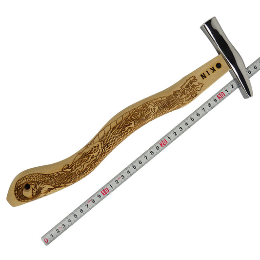 Marukin Sheet Metal Hammer, Stainless Burikiya 21mm, Wave-Curve, Rising Dragon, 350mm