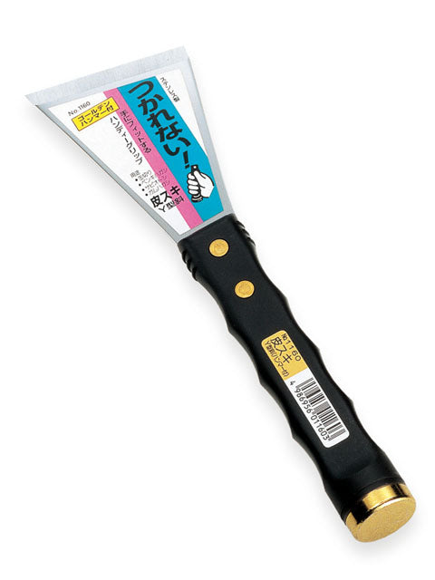 Nisaku Stainless Steel Paint Scraper, Y-Type Angled, with Hammer No.1160