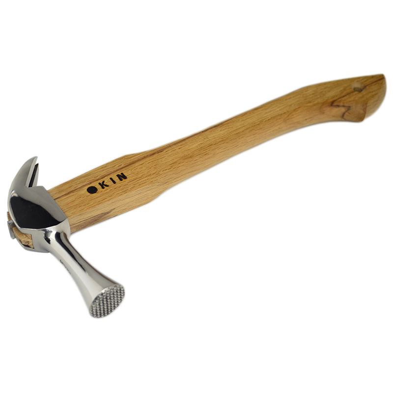 Marukin Kariwaku Hammer, Silver, Milled Face, Small Head, Straight, 350mm