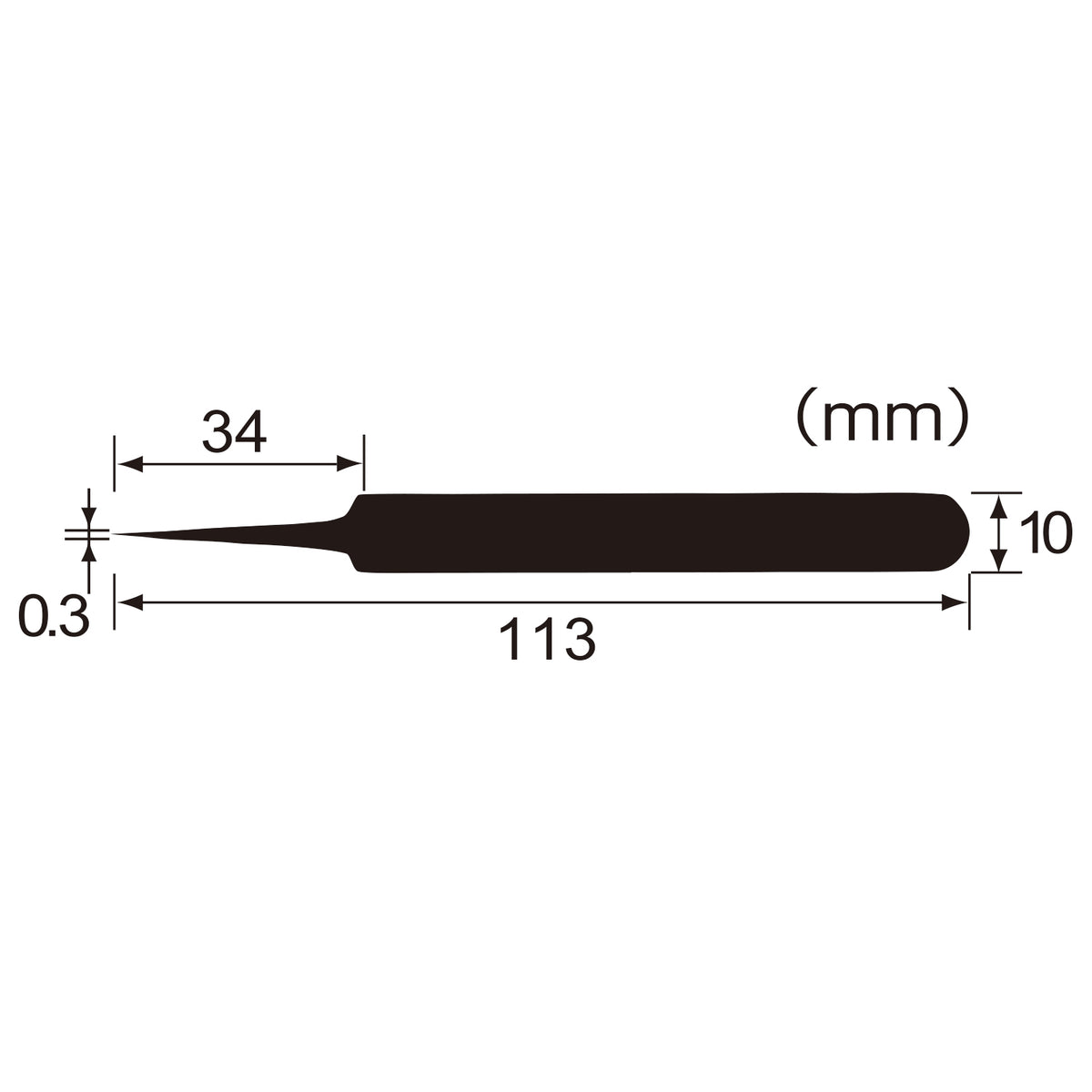 Engineer ESD Stainless Steel Tweezers Extra Fine Type 113 mm PTZ-63