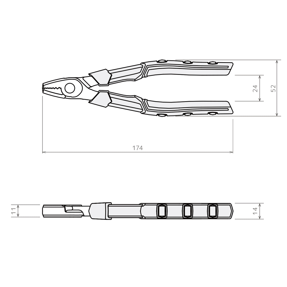Engineer Nejisaurus SE Screw Removal Pliers 3 to 9.5 mm PZ-22