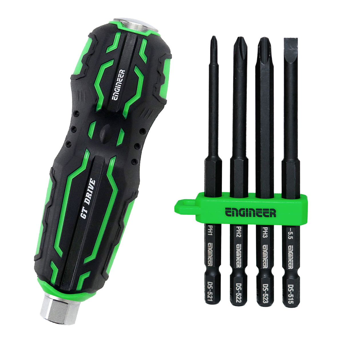 Engineer GT Drive and Phillips/Slotted Long Bit 5-Piece Set DZ-73