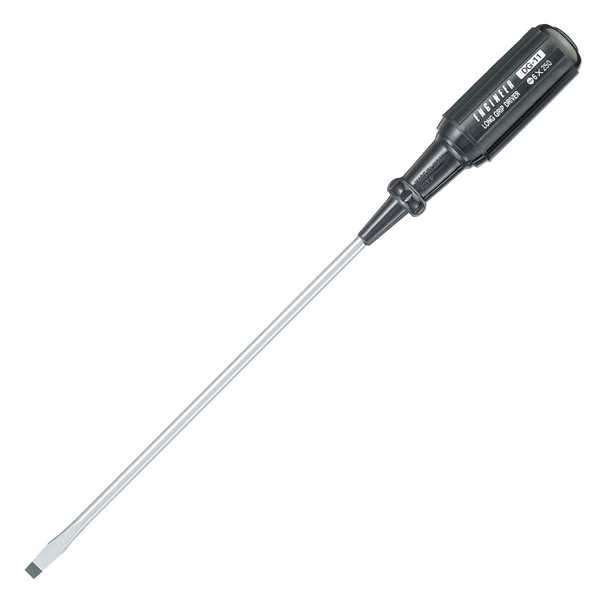 Engineer Long Grip Screwdriver Slotted 6 x 0.8 mm 250 mm Shaft DG-11