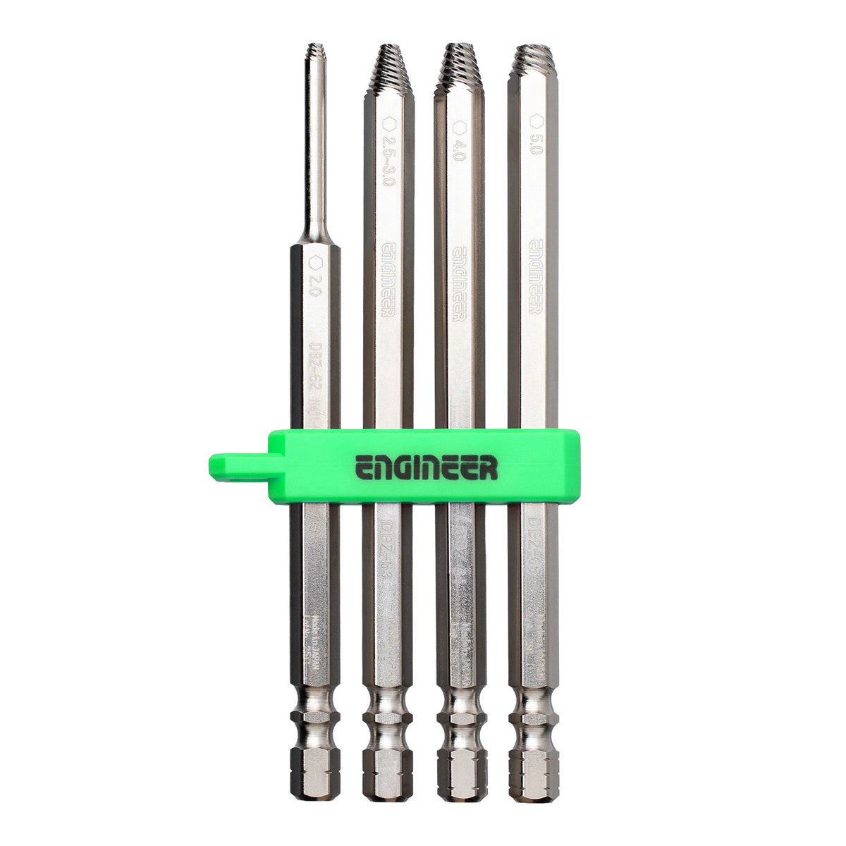 Engineer Nejimogura Hex Screw Extractor Bit 4-Piece Set 2 to 5 mm DBZ-20