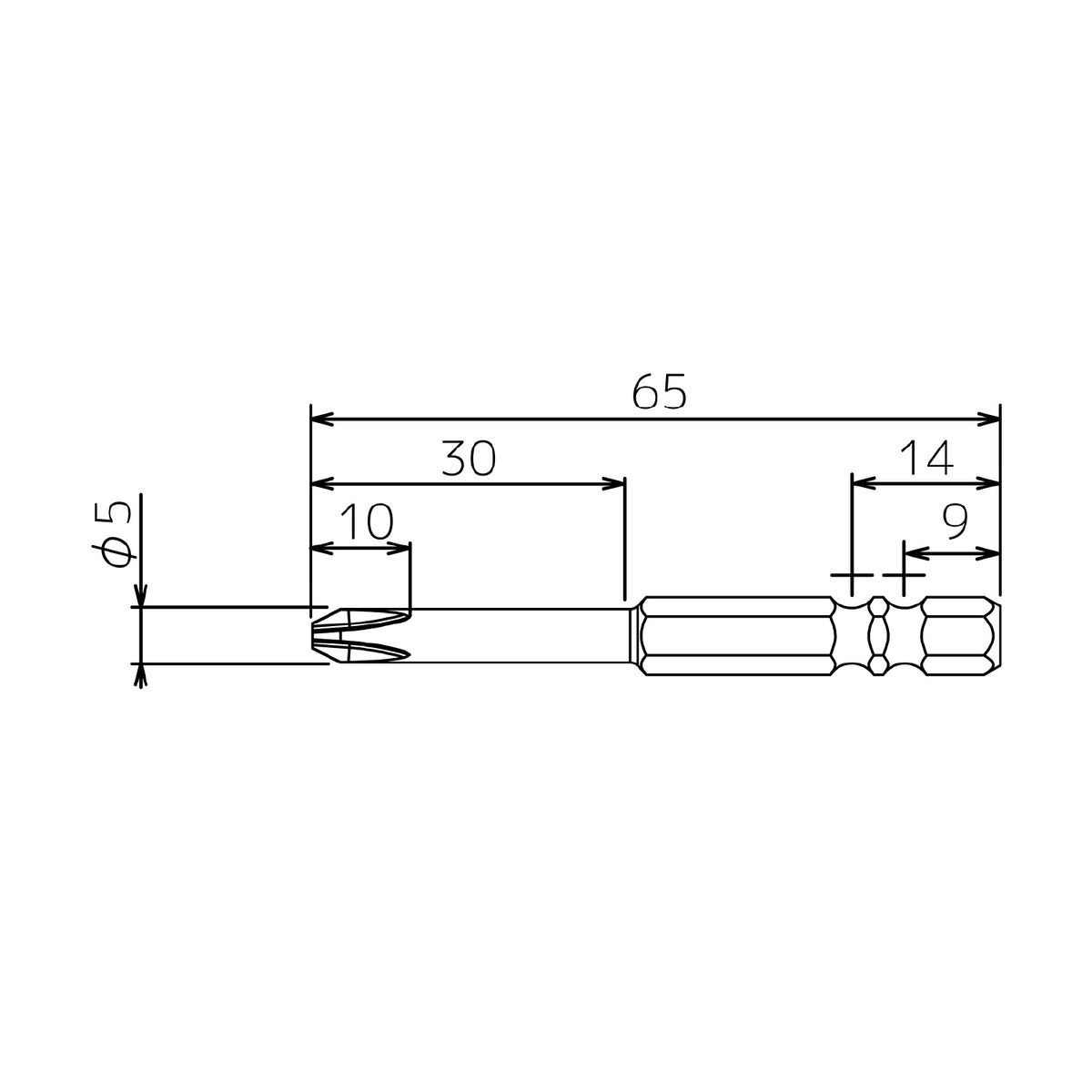 Engineer Nejisaurus ZERO BIT Phillips No.2 65 mm Pack of 2 DSZ-4122
