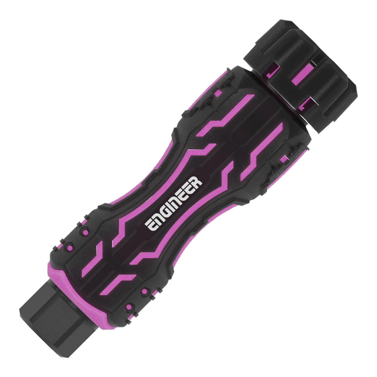Engineer MINI Drive Bit Driver for 6.35 mm Hex Bits 82 mm Pink and Black DZ-80P