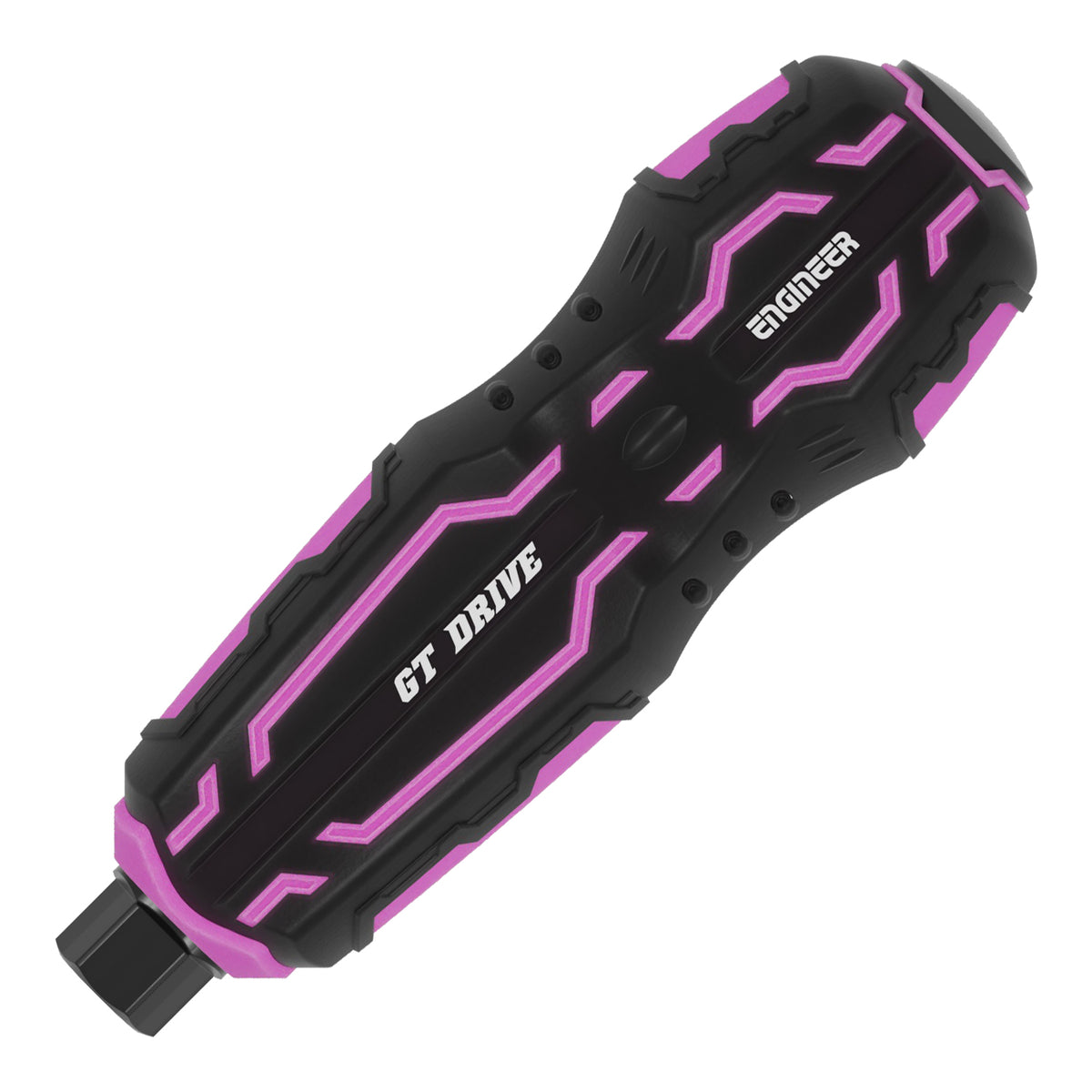 Engineer GT Drive Ball Grip Bit Driver for 6.35 mm Hex Bits Pink and Black DZ-70P