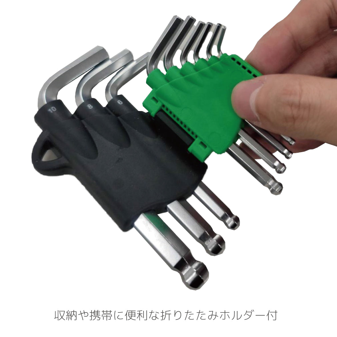 Engineer Ball Point Hex Key Long 9-Piece Set 1.5 to 10 mm TWB-101
