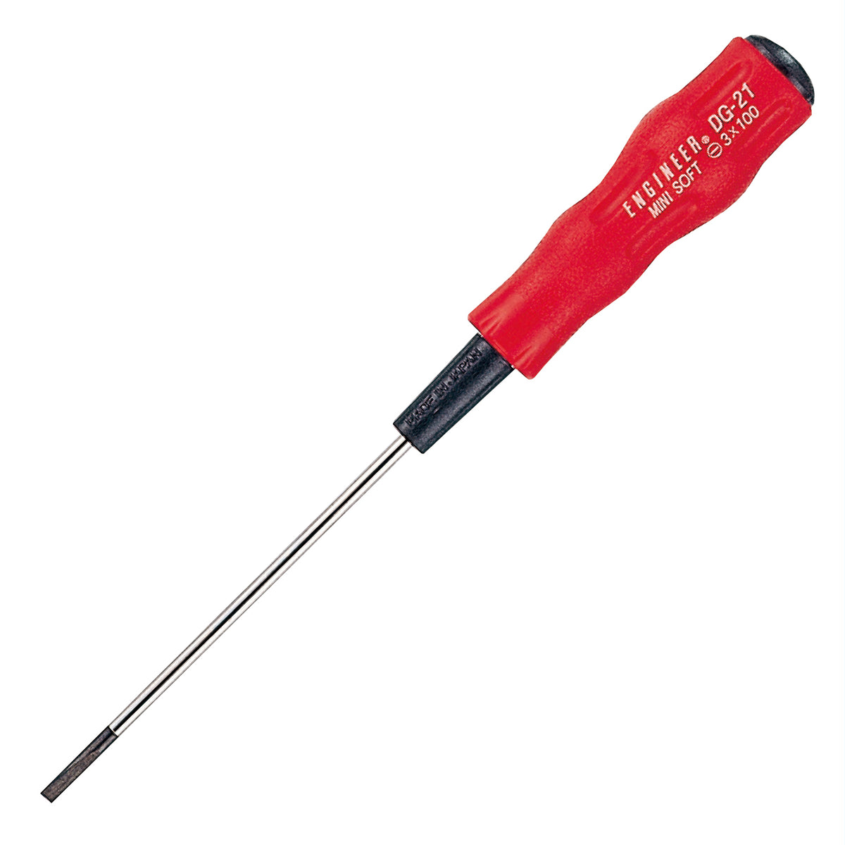 Engineer Mini Soft Grip Screwdriver Slotted 3 x 0.4 mm DG-21