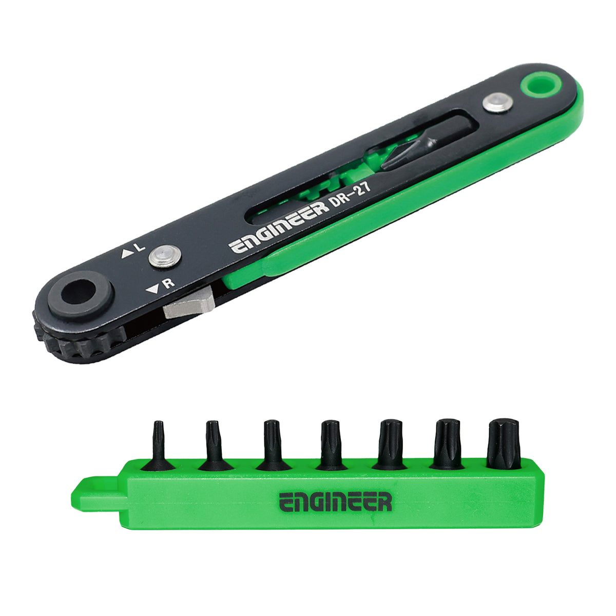 Engineer Ultra-Thin Ratchet and Hexalobular Extra Short Bit 8-Piece Set DR-273