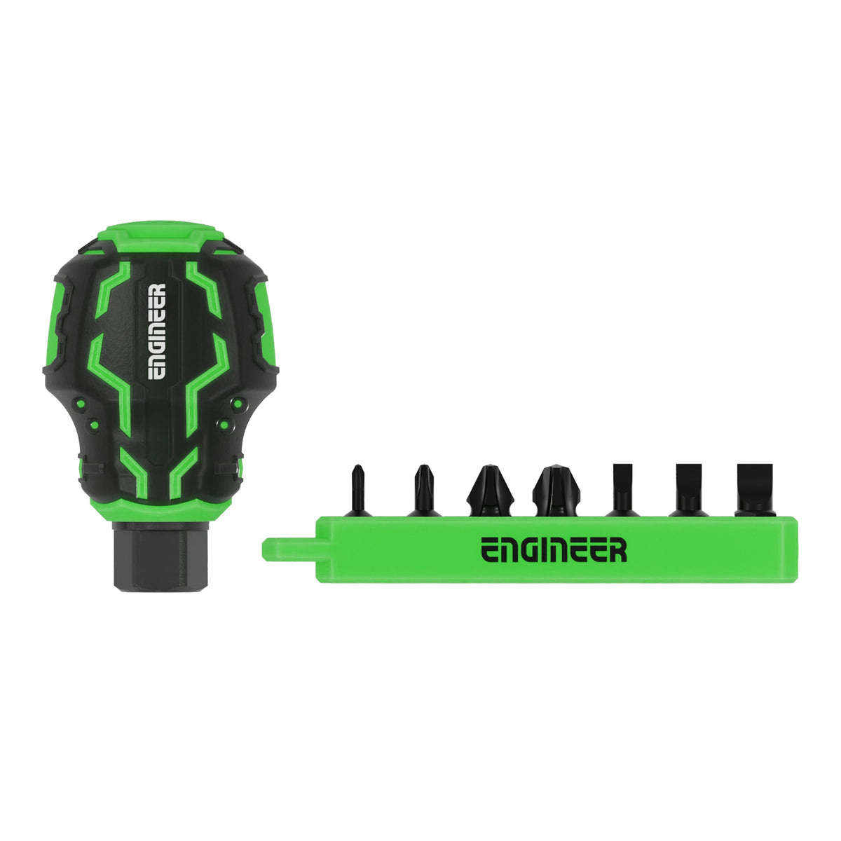 Engineer STUBBY Drive and Phillips/Slotted Extra Short Bit 8-Piece Set DZ-91