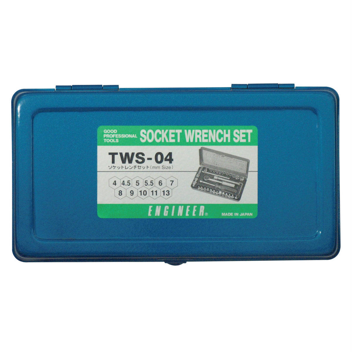 Engineer Socket Wrench and Bit 34-Piece Set 6.3 mm Drive TWS-04
