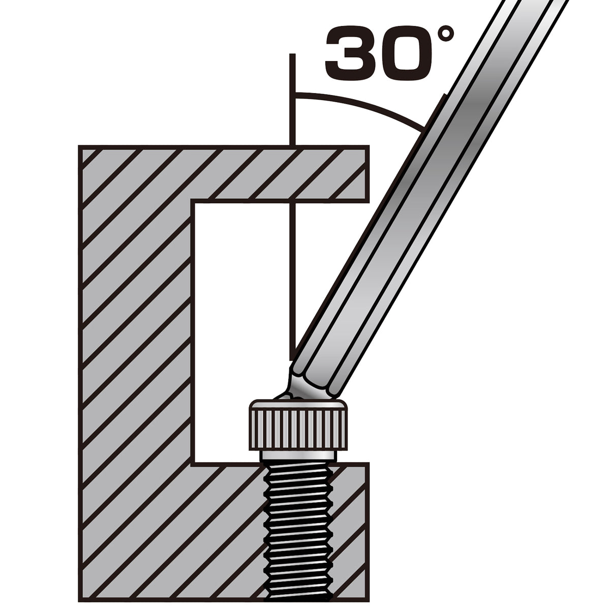 Engineer Ball End Hex Key Long 8-Piece Set 1.5 to 8 mm TWB-01