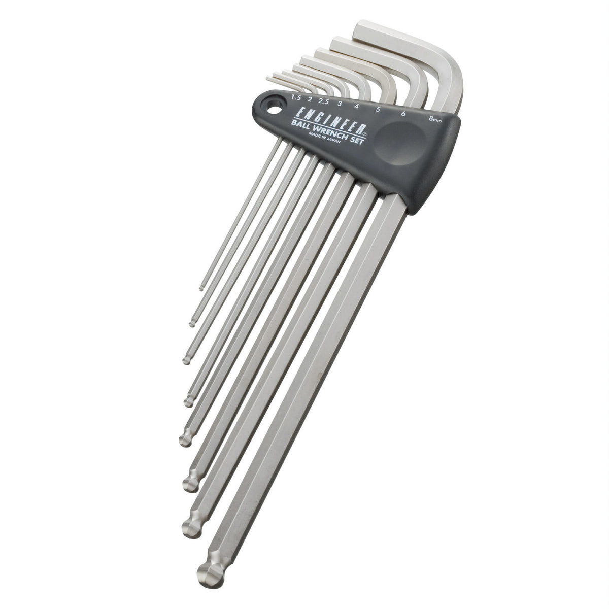 Engineer Ball End Hex Key Long 8-Piece Set 1.5 to 8 mm TWB-01