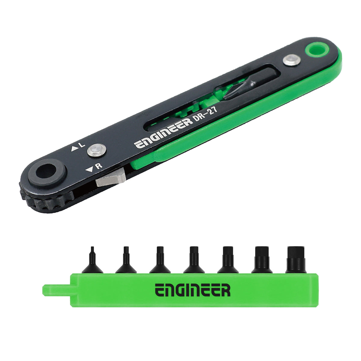 Engineer Ultra-Thin Ratchet and Hex Extra Short Bit 8-Piece Set DR-272