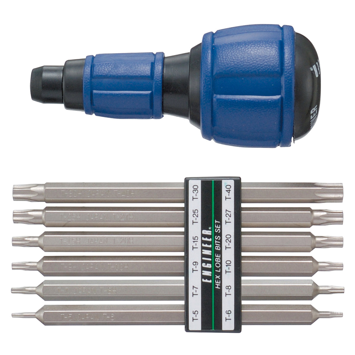 Engineer Master Grip Screwdriver 7-Piece Set for Special Screws T5 to T40 DR-51