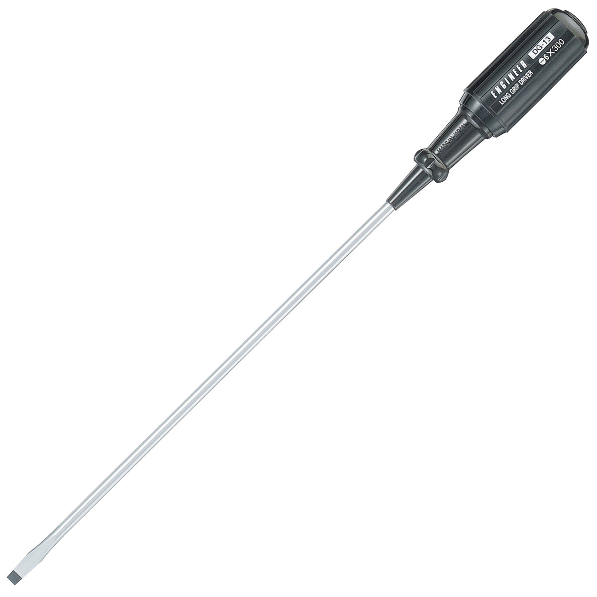 Engineer Long Grip Screwdriver Slotted 6 x 0.8 mm 300 mm Shaft DG-13