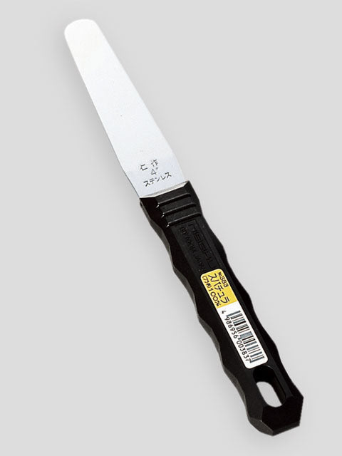 Nisaku Stainless Steel Spatula 100mm, Plastic Handle No.383