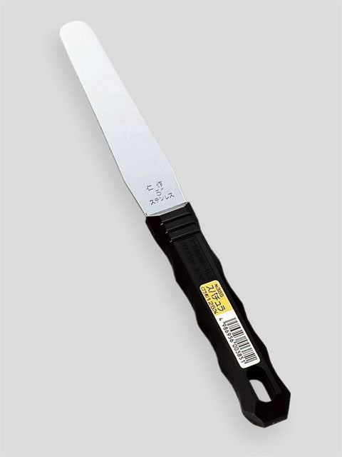 Nisaku Stainless Steel Spatula 125mm, Plastic Handle No.385