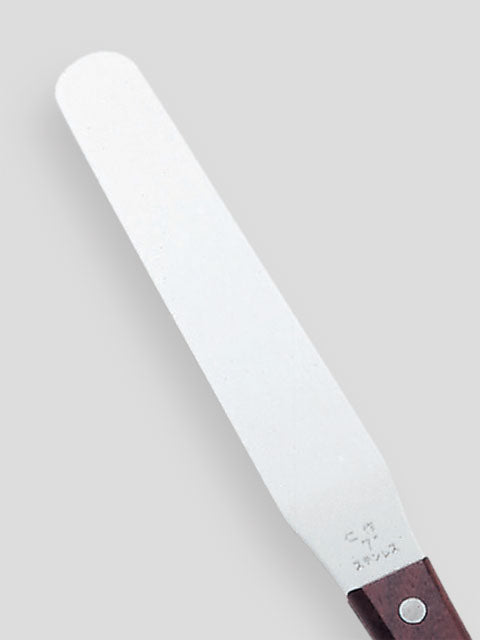 Nisaku Stainless Steel Spatula 180mm, Wood Handle No.425