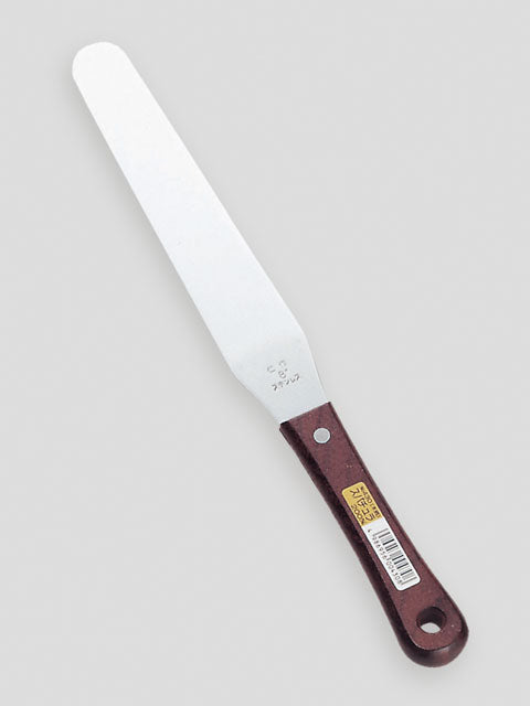 Nisaku Stainless Steel Spatula 200mm, Wood Handle No.430