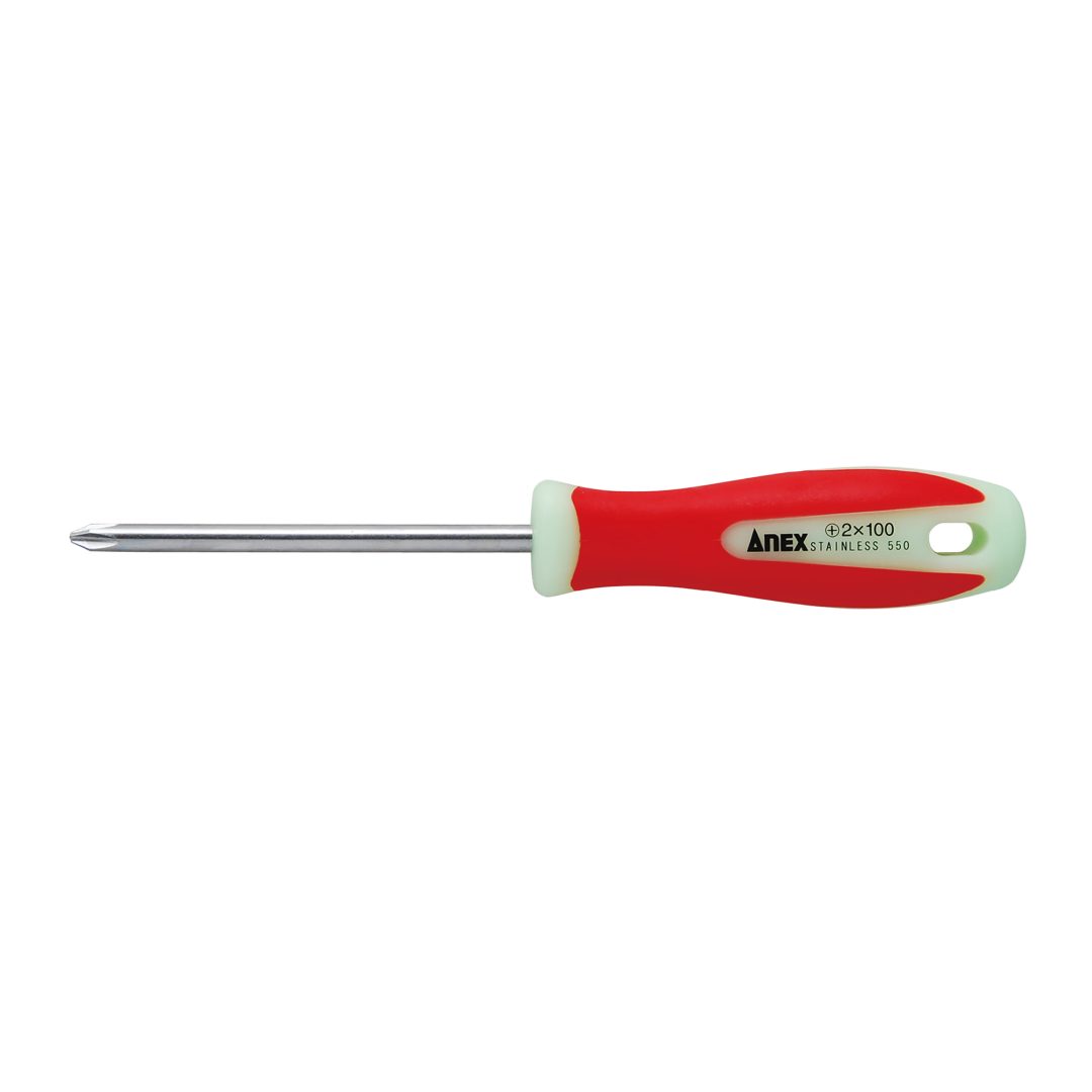 Anex Stainless Luminous Screwdriver Regular Type +2x100 1505