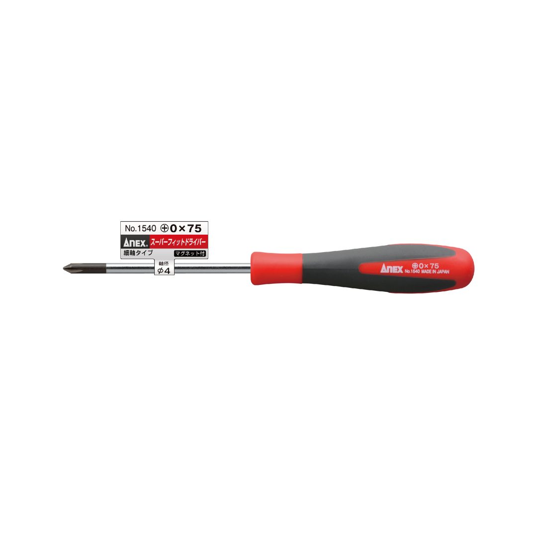Anex Super Fit Screwdriver Slim Shaft Type +0x75 1540