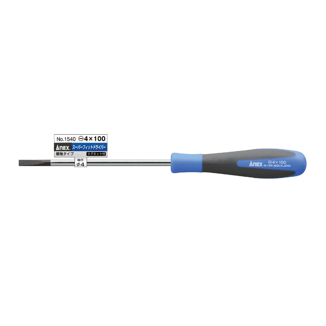 Anex Super Fit Screwdriver Slim Shaft Type -4x100 1540