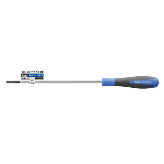 Anex Super Fit Screwdriver Slim Shaft Type -4x150 1540