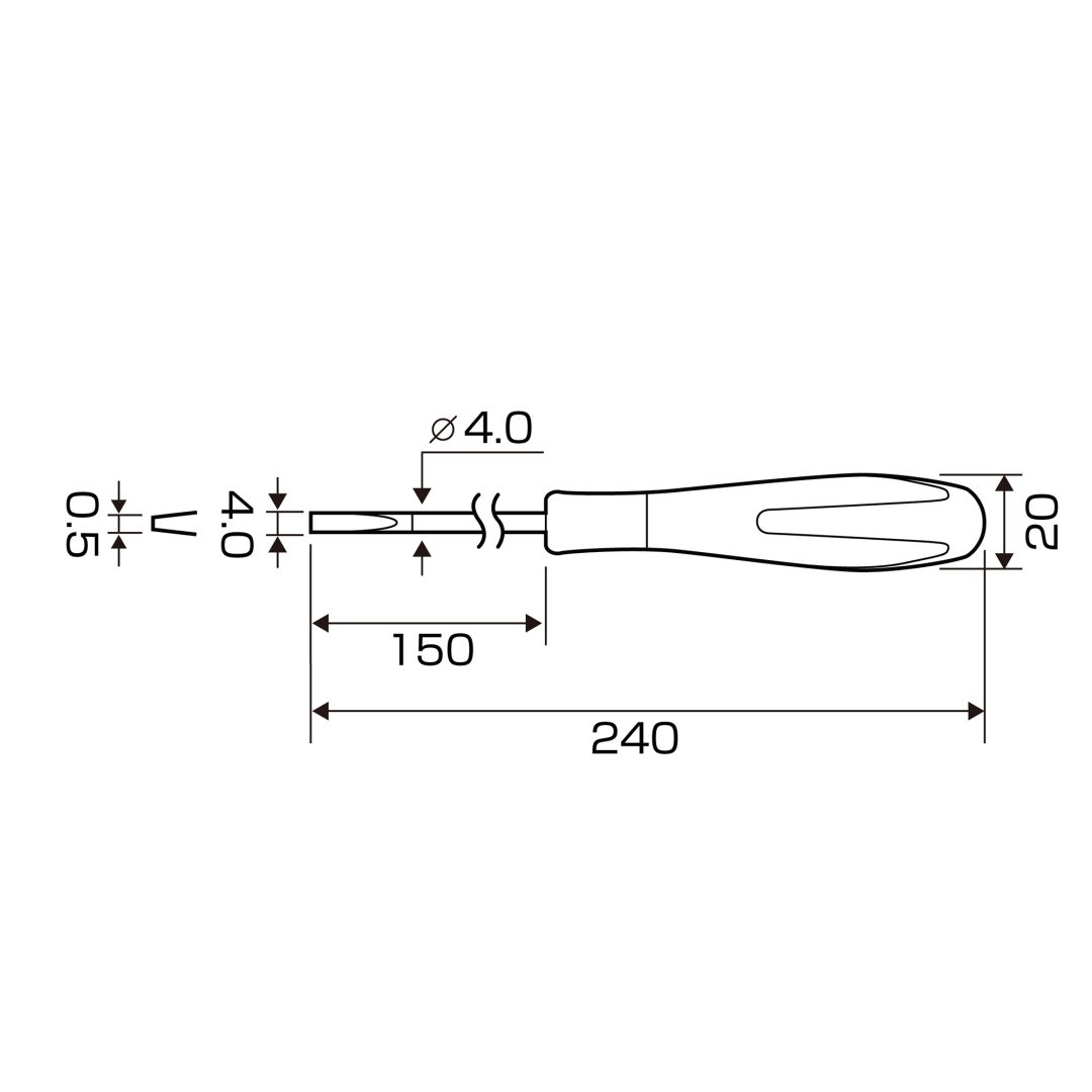Anex Super Fit Screwdriver Slim Shaft Type -4x150 1540