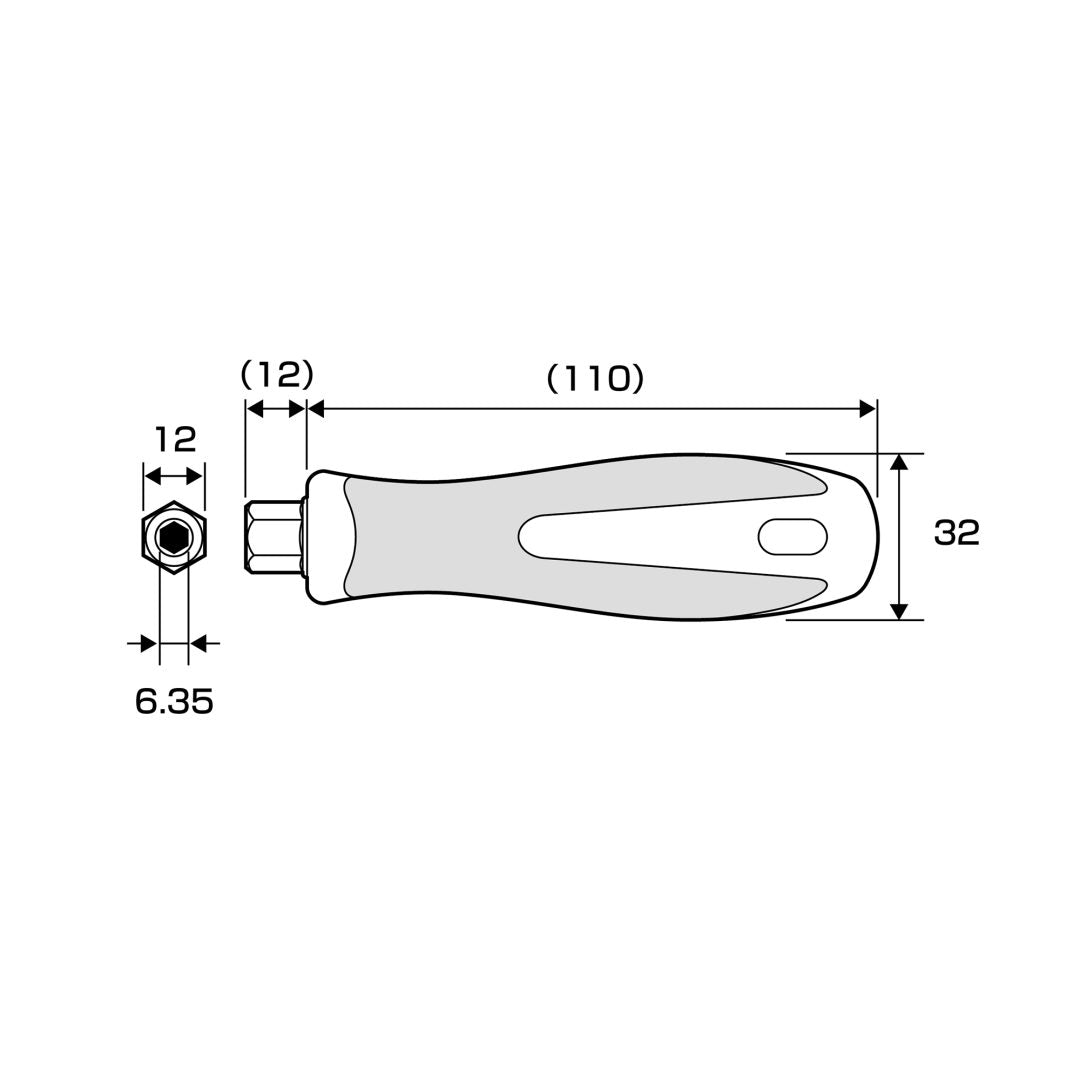 Anex Interchangeable Screwdriver with BolsterHandle 1570-H