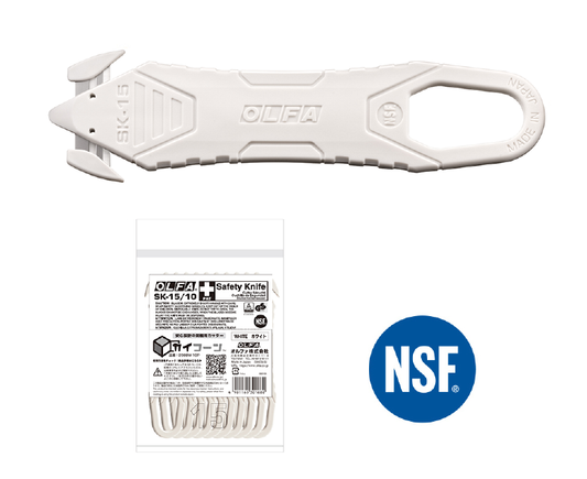 Olfa Kaikone Safety Cutter White (Pack of 10) 238BW-10P