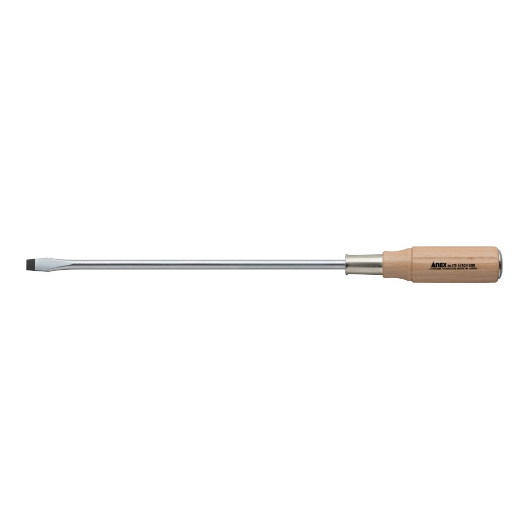 Anex Wooden Handle Heavy-Duty Punch-Through Screwdriver -10x300 170