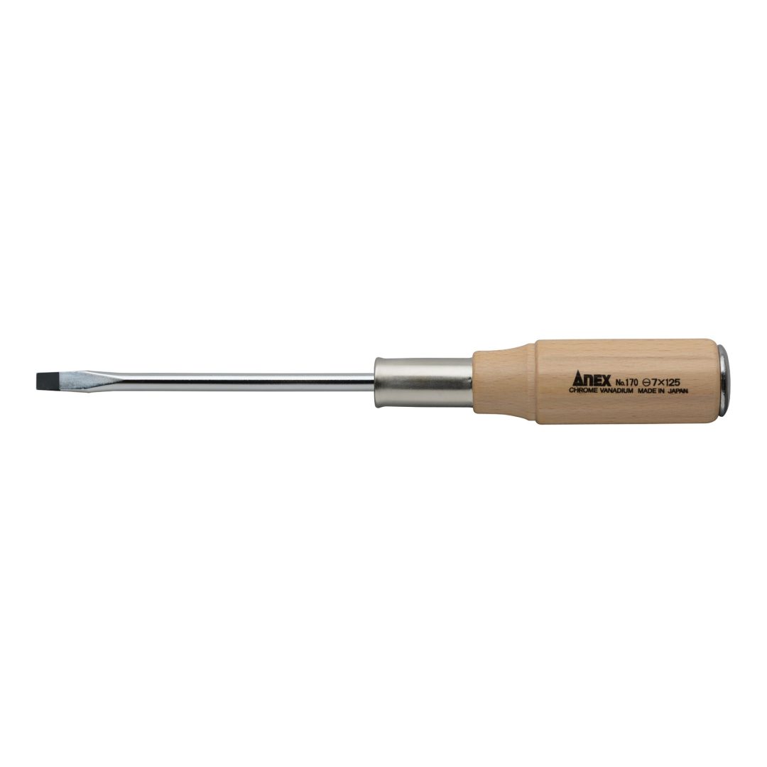 Anex Wooden Handle Heavy-Duty Punch-Through Screwdriver -7x125 170