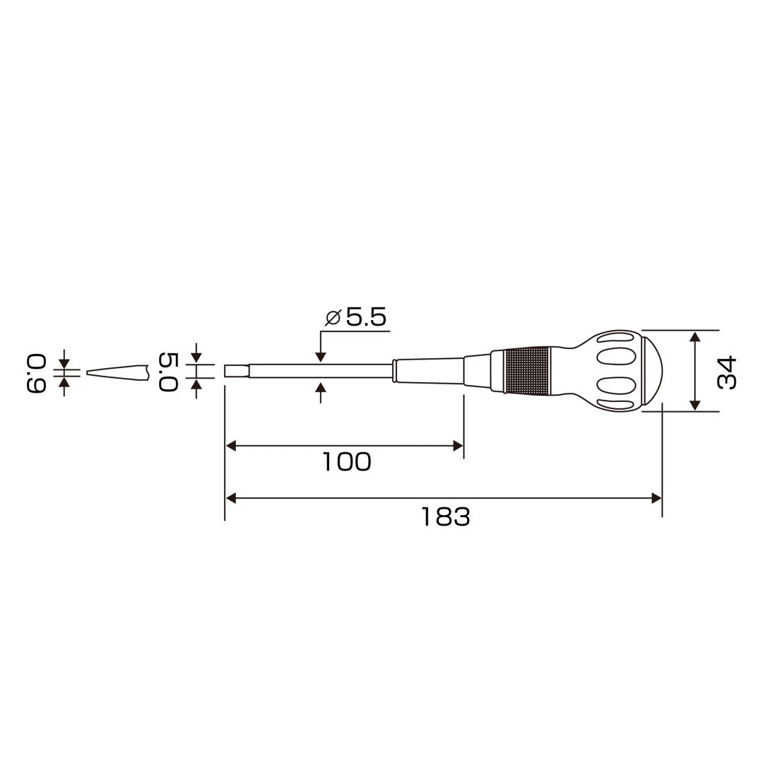 Anex Quick Electrician Screwdriver -5x100 1720