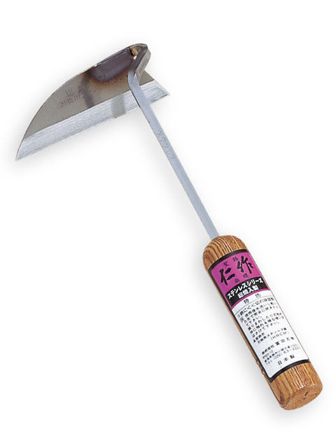 Nisaku Stainless Steel Hand Sickle (Nejiri Kama), Burnt-Finish Wood Handle No.921
