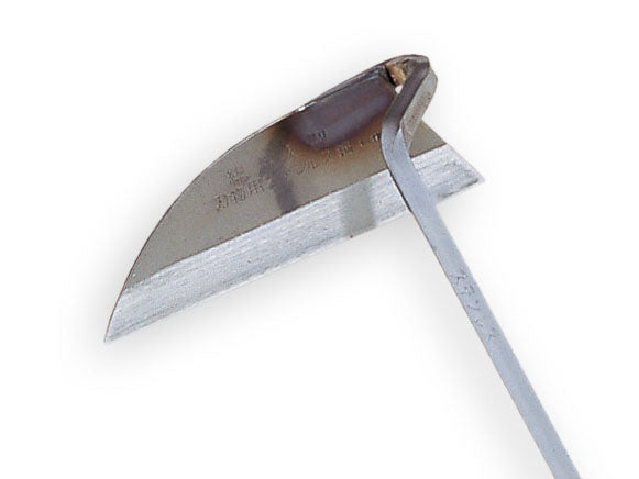 Nisaku Stainless Steel Hand Sickle (Nejiri Kama), Burnt-Finish Wood Handle No.921
