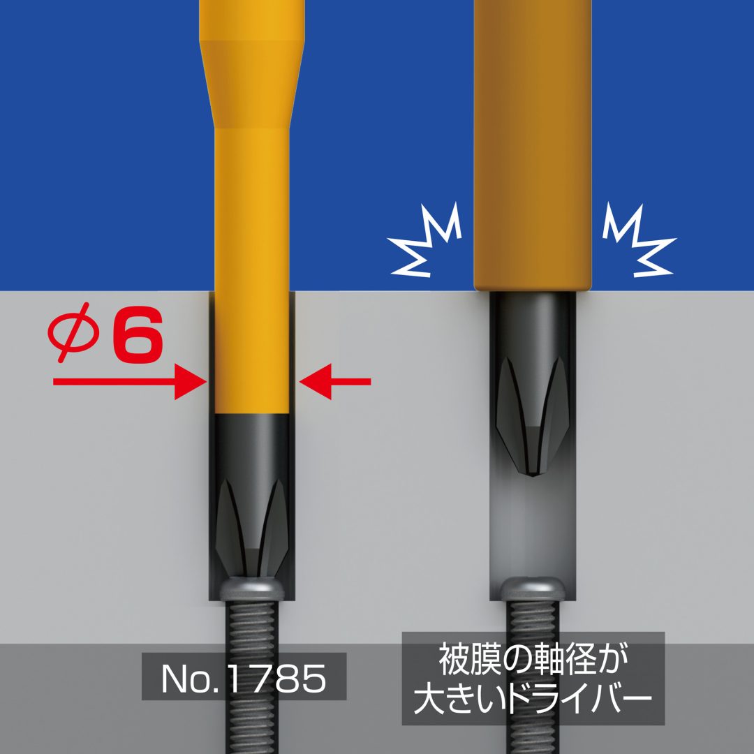 Anex Anti-Drop Slim Insulated Screwdriver +2x150 1785