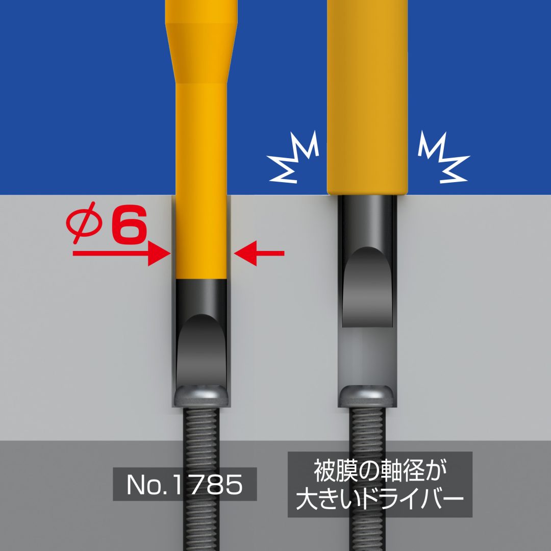 Anex Anti-Drop Slim Insulated Screwdriver -6x100 1785