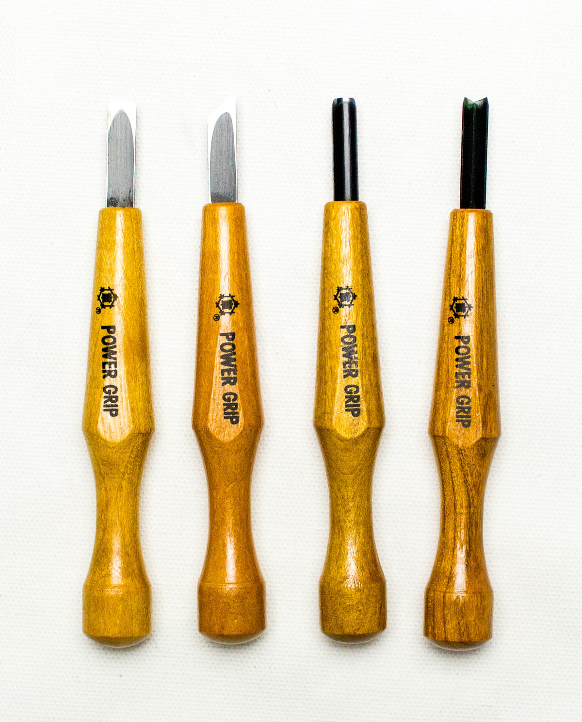 Mikisyo Power Grip Carving Tool Set 4pcs Plastic Case #80004