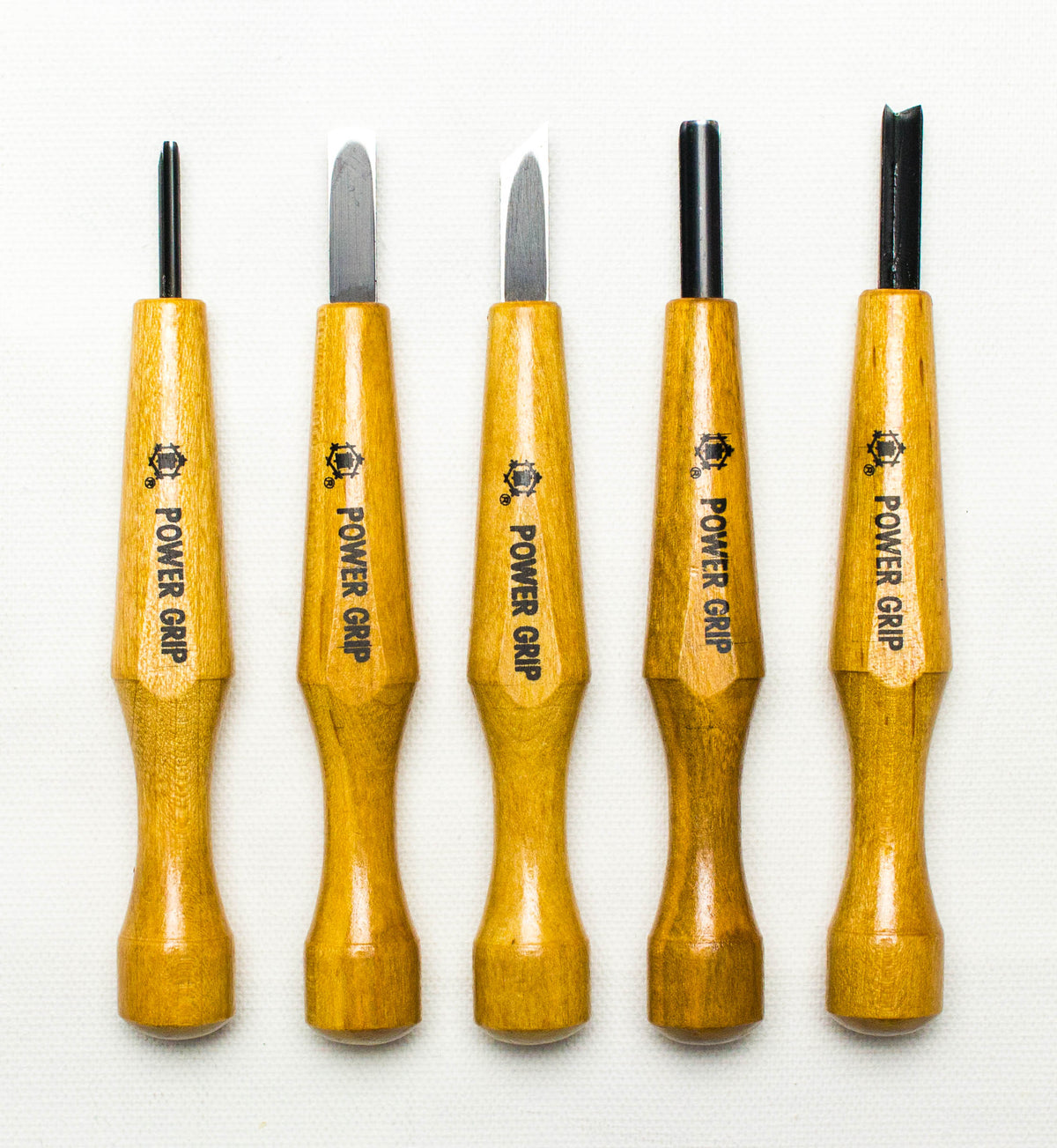 Mikisyo Power Grip Carving Tool Set 5pcs Clear Case #80015