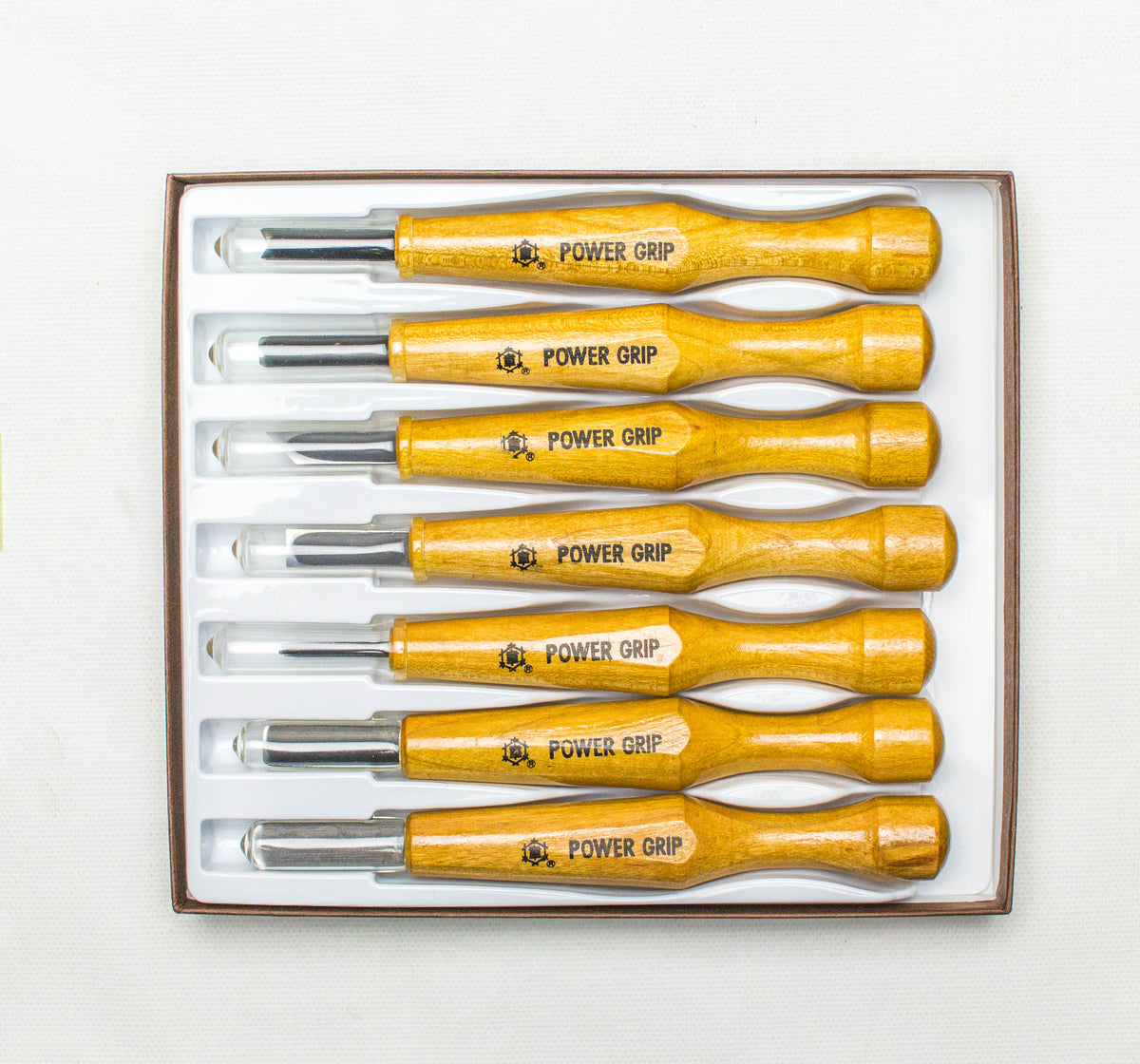 Mikisyo Power Grip Carving Tool Set 7pcs Paper Box #80007