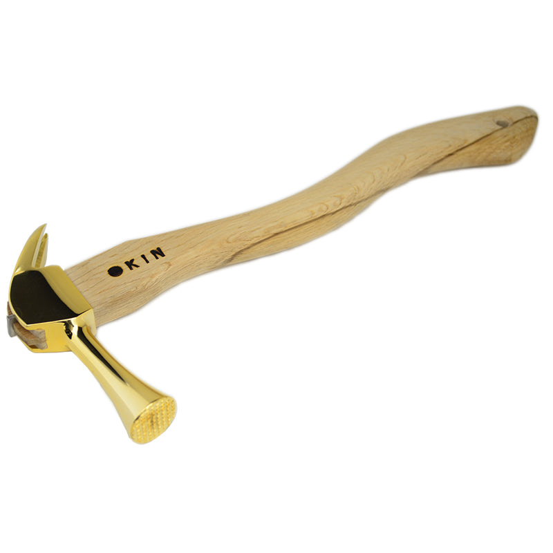 Marukin Kariwaku Hammer, Gold, Milled Face, Small Head, Wave-Curve, 350mm