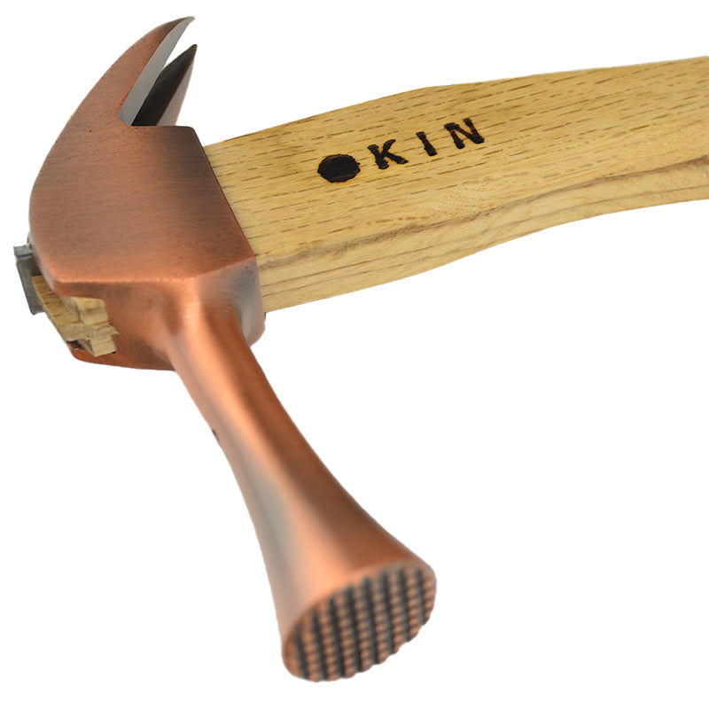 Marukin Kariwaku Hammer, Copper, Milled Face, Small Head, Square Wave-Curve, 350mm