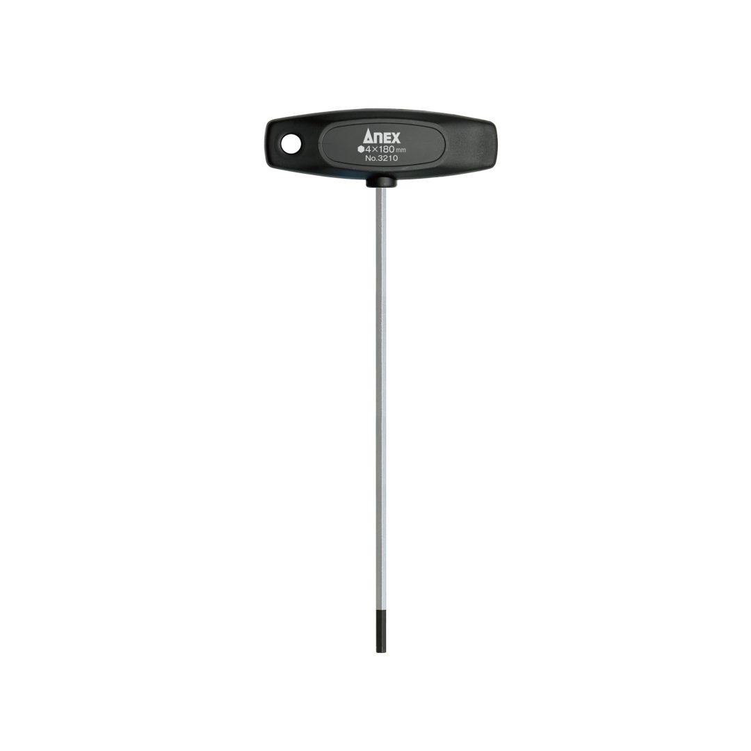 Anex T-Handle Hex Key Screwdriver Long Type H4.0x180 3210