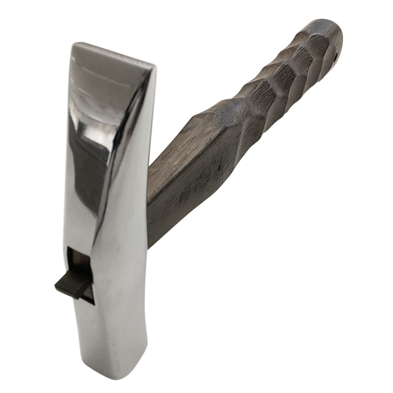 Marukin Sheet Metal Hammer, Stainless Burikiya 21mm, Burnt Finish, Naguri, 250mm Short
