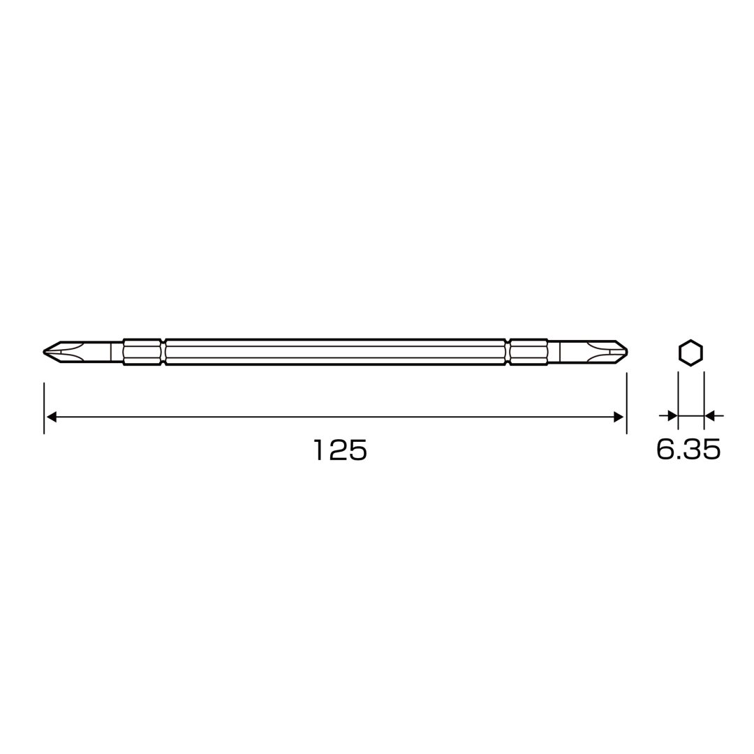 Anex Dedicated Bit for Super Action Grip Screwdriver+1x+3x125 3350-13W