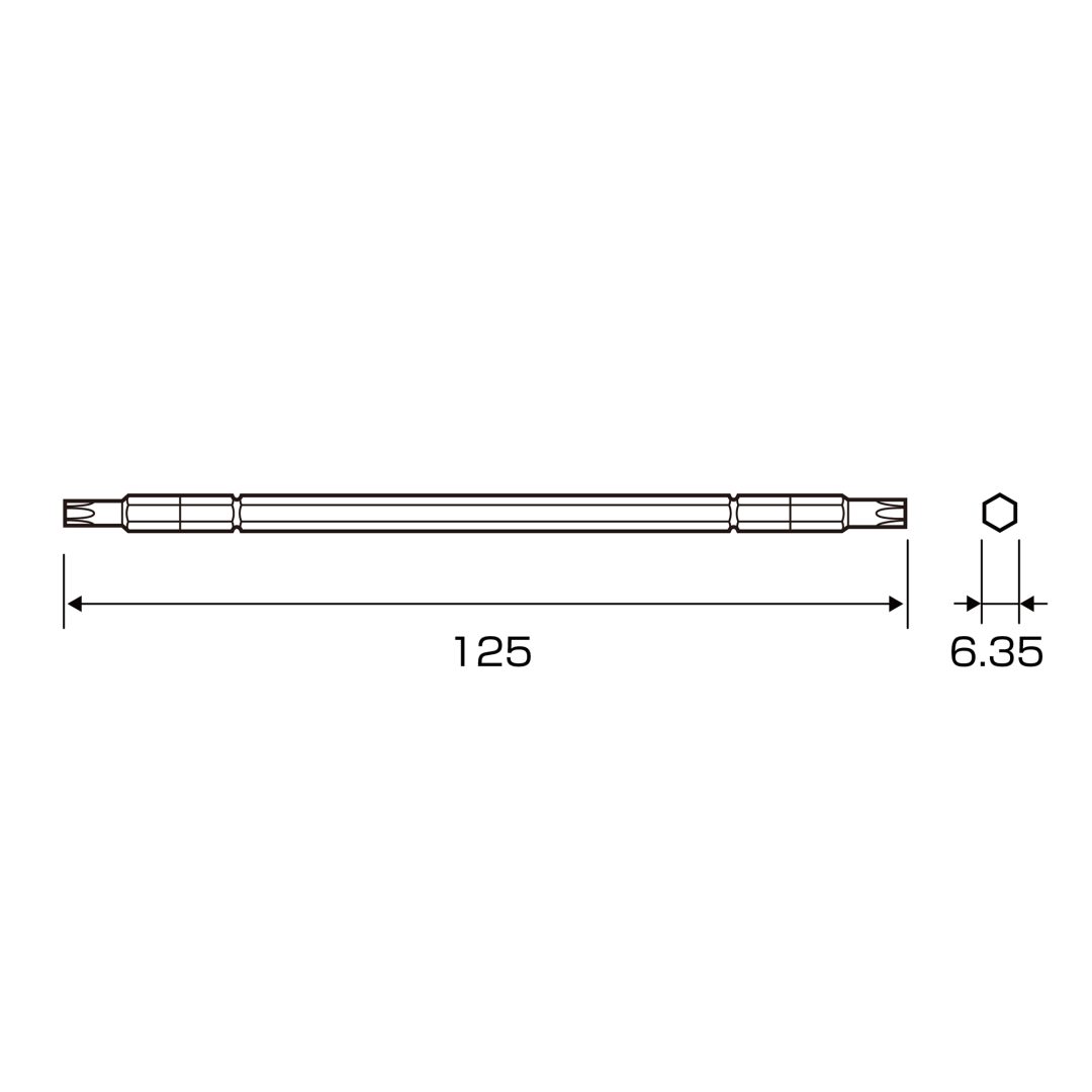 Anex Dedicated Bit for Super Action Grip ScrewdriverT27xT30x125 3350-T2730