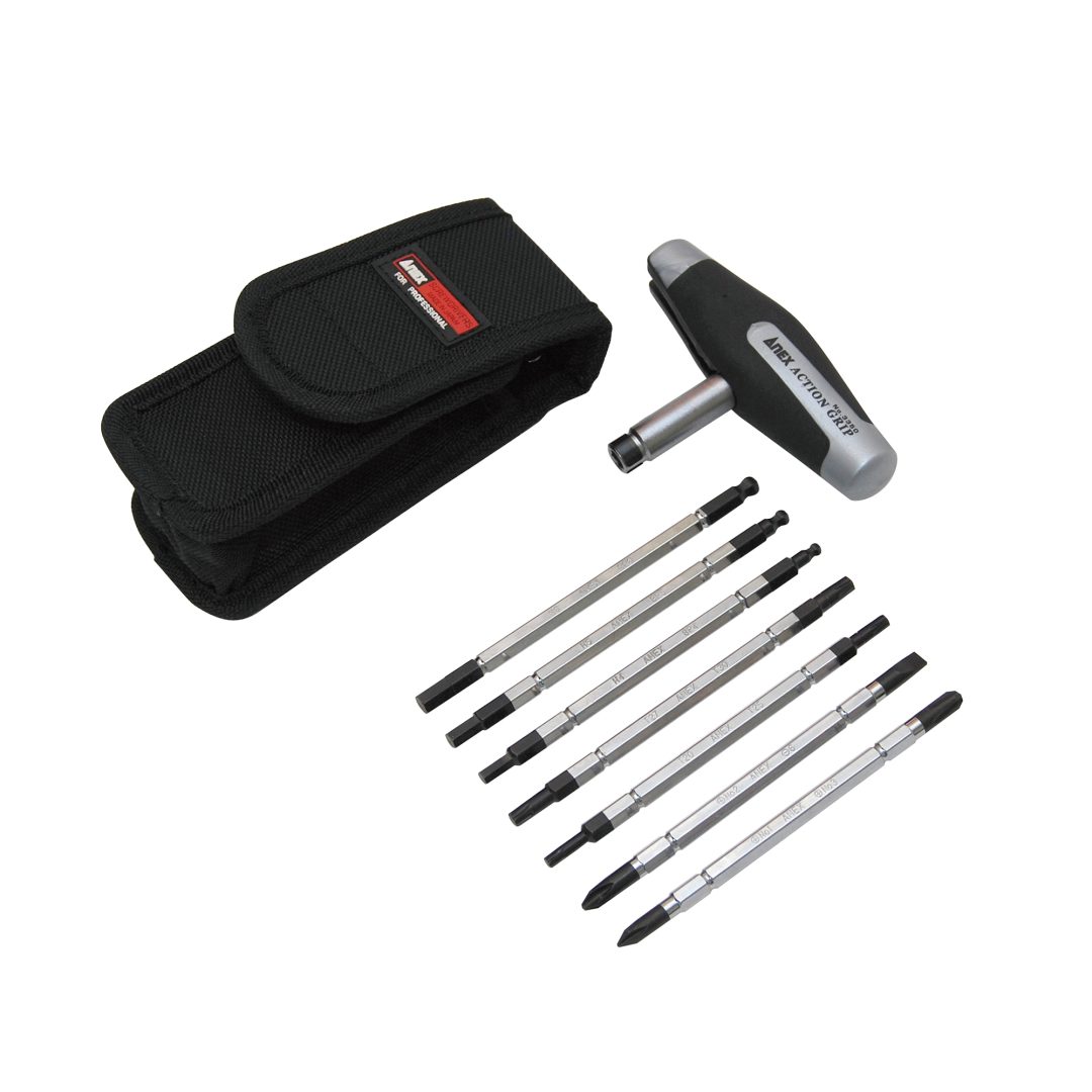Anex Super Action Grip Screwdriver with 7 Bits 3350